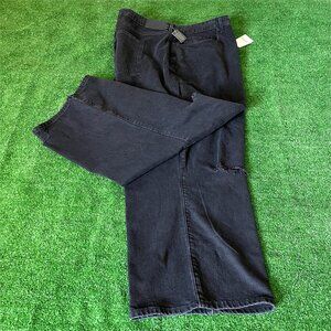 a.n.a highest-rise Vintage Straight Leg Distressed Black Jeans Plus Size 30W NEW